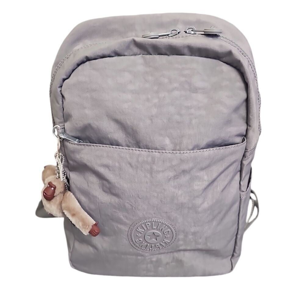Kipling Gray Backpack Lightweight Compact Daypack Travel School Bag‎